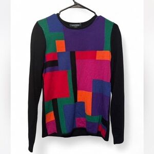 Lauren Ralph Lauren Multicolor colorblock Merino Wool Crewneck Sweater